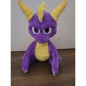 Just Play Spyro Dragon Plush Stuffed Animal Purple‎ Yellow Horns Wings